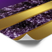 Paarse gouden hiel - verjaardagsfeest - banner poster (Hoek)