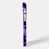 PAARSE & GOUDEN KERSTVERSIERINGEN POINTSETTIAS Case-Mate iPhone CASE (Achterkant / Links)