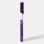 Paarse Gouden Marmeren Aangepaste Jouw naam iPhone iPhone Hoesje (Rechterkant)