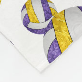 paarse gouden meisjes volleybalteam kleuren monogr fleece deken (Hoek)