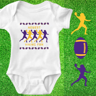 Paarse Gouden Nieuwste Viking Fan Football Speler Romper