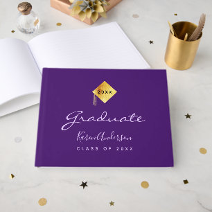Paarse gouden pet Afstudeerfeest Gastenboek
