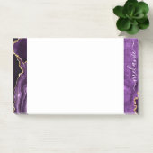 Paarse gouden Post-it® notes gepersonaliseerde naa (Kantoor)