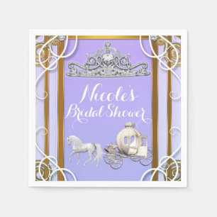 Paarse Gouden Prinsessen Kroon Koets Sweet 16 Fees Servet