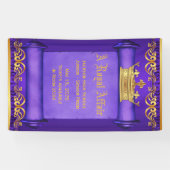 Paarse gouden Royal Crown Banner (Horizontaal)