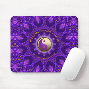 Paarse Gouden Roze Energie Healing Mandala Muismat