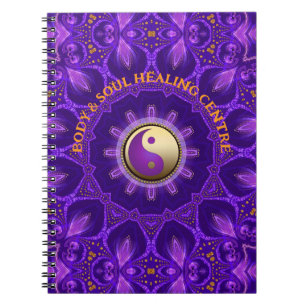 Paarse Gouden Roze Energie Healing Mandala Notitieboek