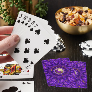 Paarse Gouden Roze Energie Helende Mandala Pokerkaarten