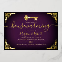  Paarse gouden sleutel housewarming party