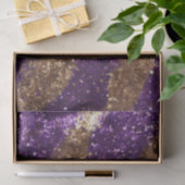 Paarse Gouden Sparkle Glitter Verjaardag Tissuepapier (Geschenk)