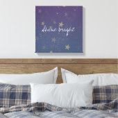 Paarse gouden sterren Confetti Canvas Afdruk (Insitu (Slaapkamer))