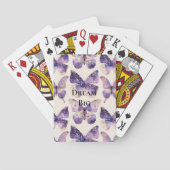 Paarse gouden vlinders pokerkaarten (Achterkant)