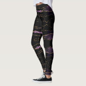 Paarse gouden zwarte Leggings (Links)