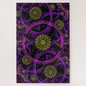 paarse goudfractale puzzel legpuzzel (Verticaal)