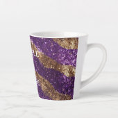 Paarse goudglitter latte mok (Rechts)