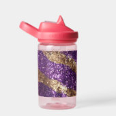 Paarse goudglitter waterfles (Rechts)