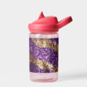 Paarse goudglitter waterfles (Links)