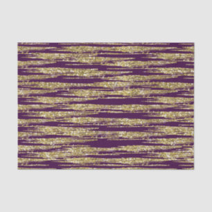 Paarse goudhoudende stripes tissuepapier