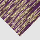 Paarse goudhoudende stripes tissuepapier (Detail)