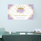  Paarse goudkroonprinses Birthday Spandoek (Beurs)