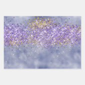 Paarse goudsparkle inpakpapier vel (Voorkant 3)