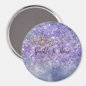 Paarse goudsparkle magneet (Voorkant / Achterkant)
