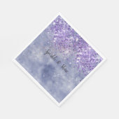 Paarse goudsparkle servet (Hoek)