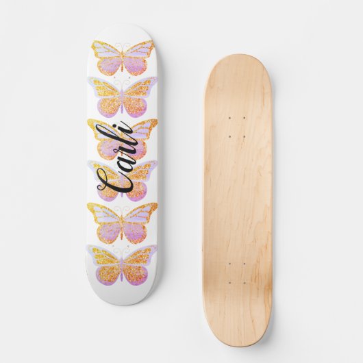 Paarse goudvetten, speciaal gepersonaliseerd skateboard (Voorkant)