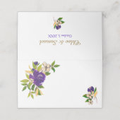 Paarse goudWaterverf Bouquet Wedding (Buitenkant ongevouwen)