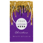 Paarse goudzoete 16e bruidbruidcosmetica klein cadeauzakje (Achterkant)