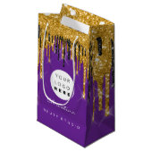 Paarse goudzoete 16e bruidbruidcosmetica klein cadeauzakje (Voorkant Gekanteld)