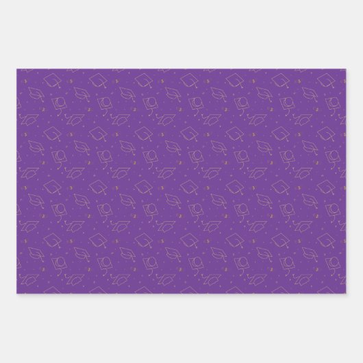 Paarse gradatie Cap Toss Inpakpapier Vel (Voorkant 2)