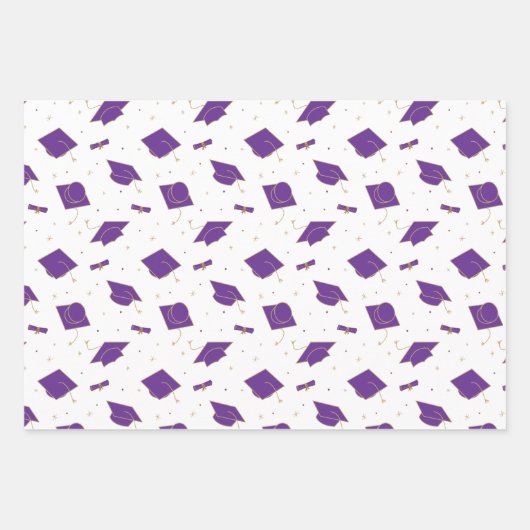 Paarse gradatie Cap Toss Inpakpapier Vel (Voorkant)