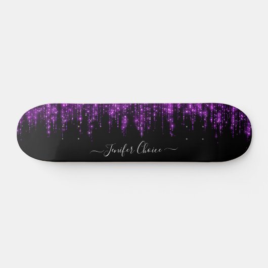 Paarse gradiënt Aangepaste naam Skateboard (Horizontaal)