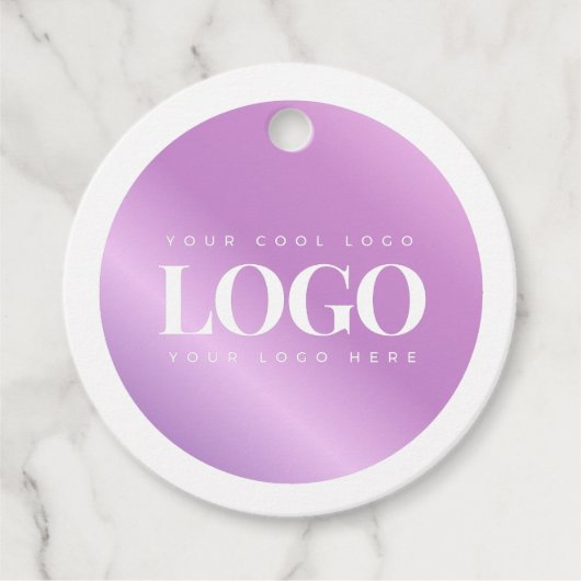 Paarse Gradiënt Bedrijfs de Aangepaste Logo van he Bedankjes Labels (Voorkant)
