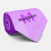Paarse gradiënt geometrie mesh patroon Monogram Stropdas (Opgerold)
