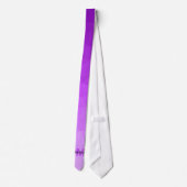 Paarse gradiënt geometrie mesh patroon Monogram Stropdas (Achterkant)