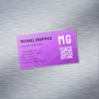 Paarse gradiënt geometrisch mesh patroon QR code