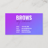 Paarse gradiënt | Moderne professionele QR-code Visitekaartje (Achterkant)