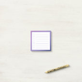 Paarse-gradiëntminimalistische checklist post-it® notes (Op bureau)