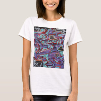 Paarse Graffiti op Luik T-shirt