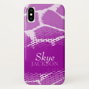 Paarse grafische dierlijke iPhone hoesje