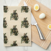 Paarse grakle (Grackle) Amerikaanse Audubon-vogels Theedoek (Quarter Fold)