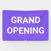 Paarse Grand Opening Banner (Horizontaal)
