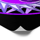 Paarse Graphic Yin Yang Poster (Hoek)