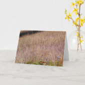 Paarse gras en wilde bloemen kaart (Gele Bloem)