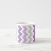 Paarse Gray Chevrons Pattern Espresso Mok (Voorkant)