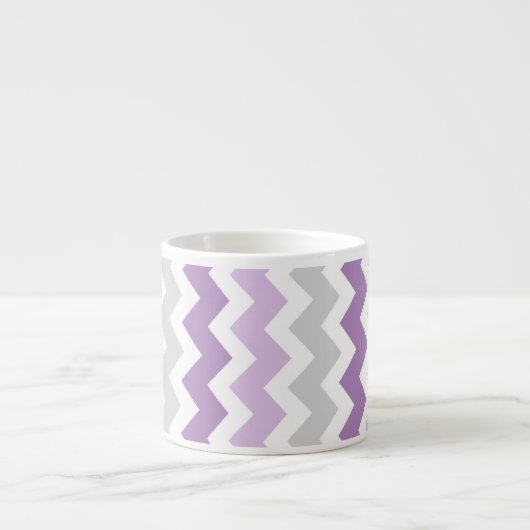 Paarse Gray Chevrons Pattern Espresso Mok (Voorkant)