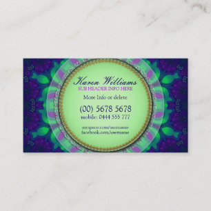 Paarse Green Delight Business Card-sjabloon Visitekaartje