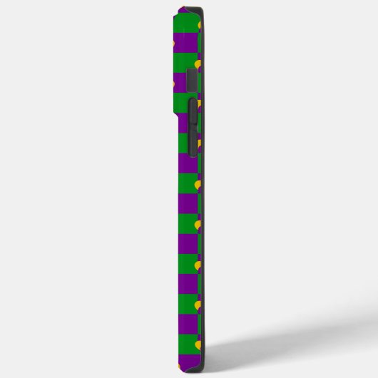PAARSE GREEN GELLOW MARDI GRAS PATTERNEN Case-Mate iPhone CASE (Achterkant / Links)